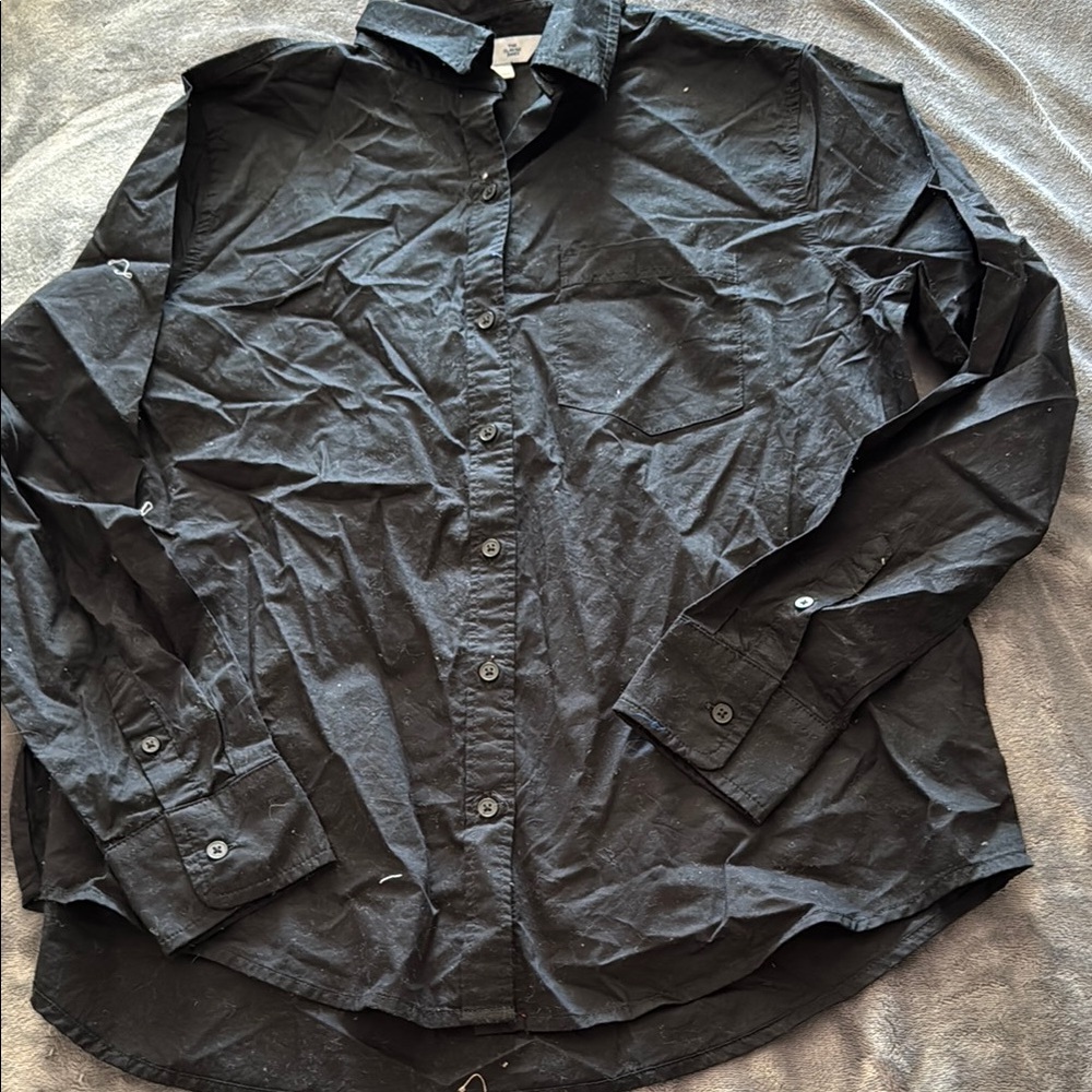 Classic Black Button-Up Shirt